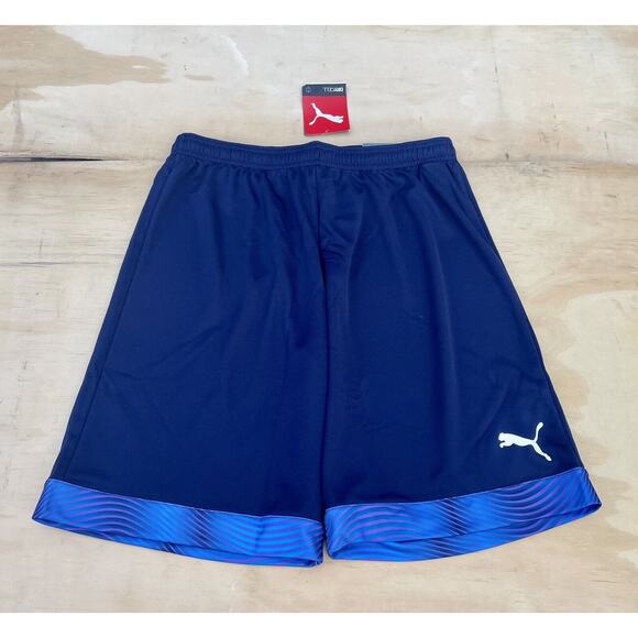 PUMA Cup Shorts Casual Athletic Bottoms‎ Men’s Dry Cell Blue SIZE L NEW - Picture 1 of 8